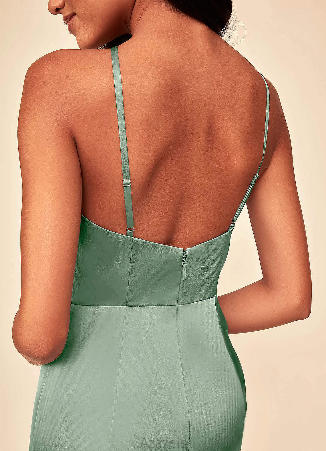 Madalynn Natural Waist V-Neck A-Line/Princess Floor Length Sleeveless Bridesmaid Dresses