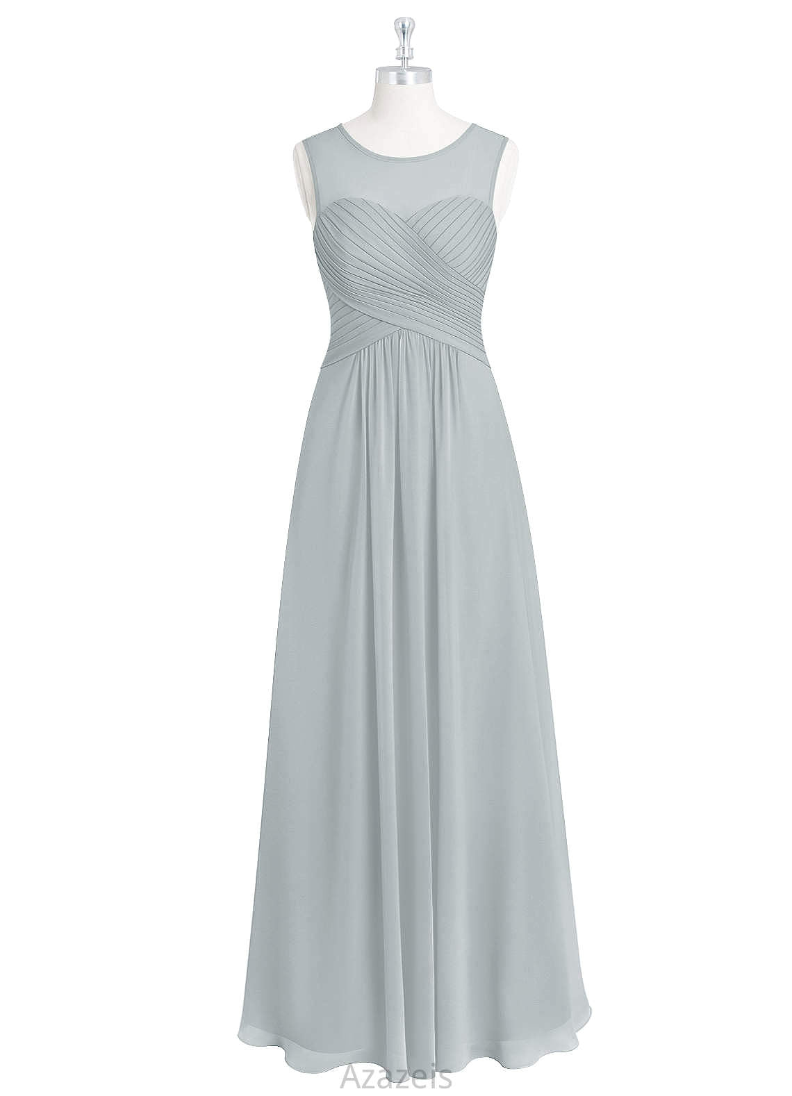 Alisa A-Line/Princess Sleeveless Natural Waist Tea Length Scoop Bridesmaid Dresses