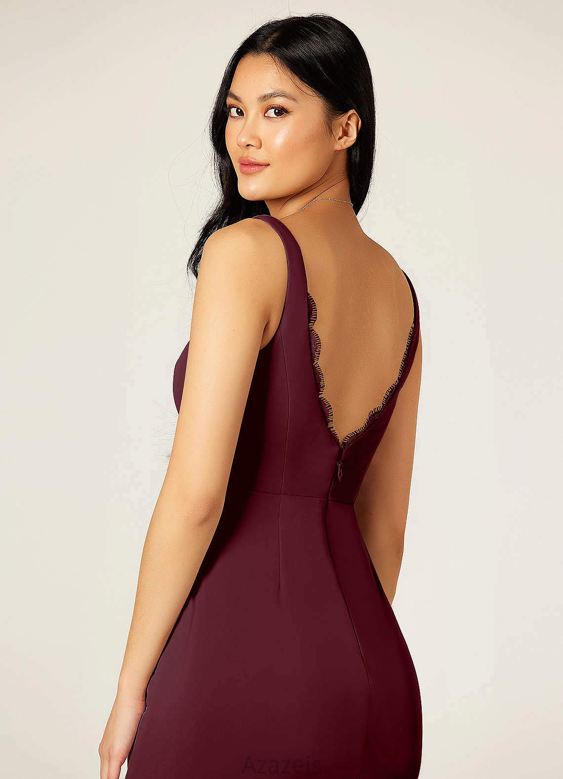 Cherish Natural Waist Sleeveless Floor Length Spaghetti Staps A-Line/Princess Bridesmaid Dresses
