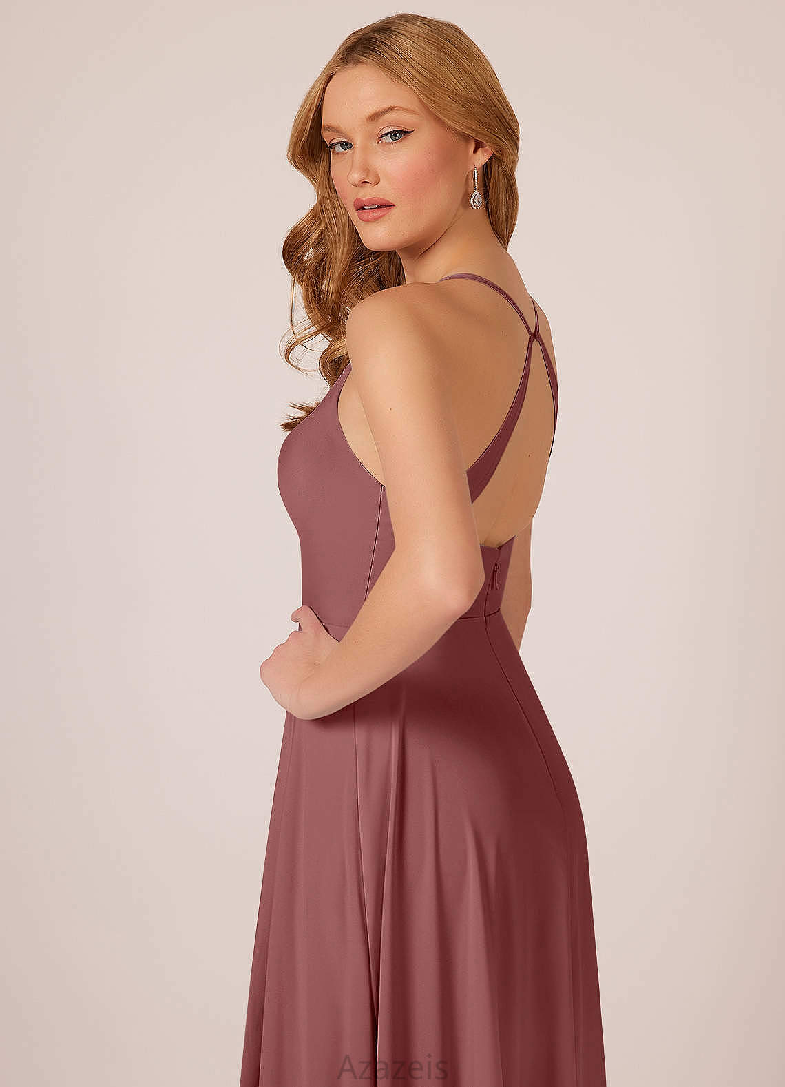 Sienna Sleeveless A-Line/Princess Floor Length Straps Natural Waist Bridesmaid Dresses