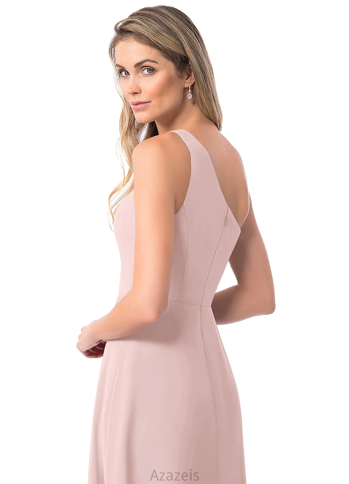 Helena Knee Length V-Neck Natural Waist A-Line/Princess Bridesmaid Dresses