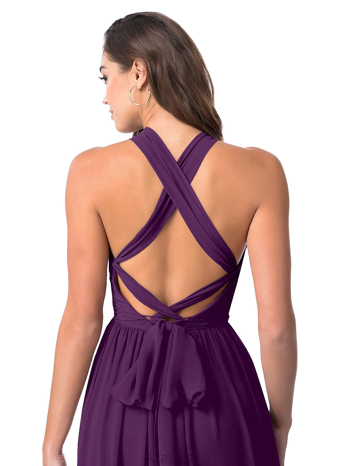 Ciara Natural Waist A-Line/Princess Sleeveless Floor Length Scoop Bridesmaid Dresses
