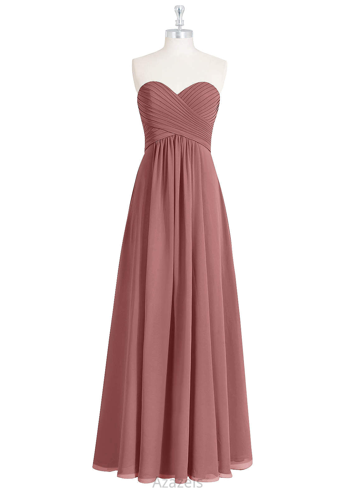 Elena Natural Waist Floor Length Spaghetti Staps A-Line/Princess Sleeveless Bridesmaid Dresses