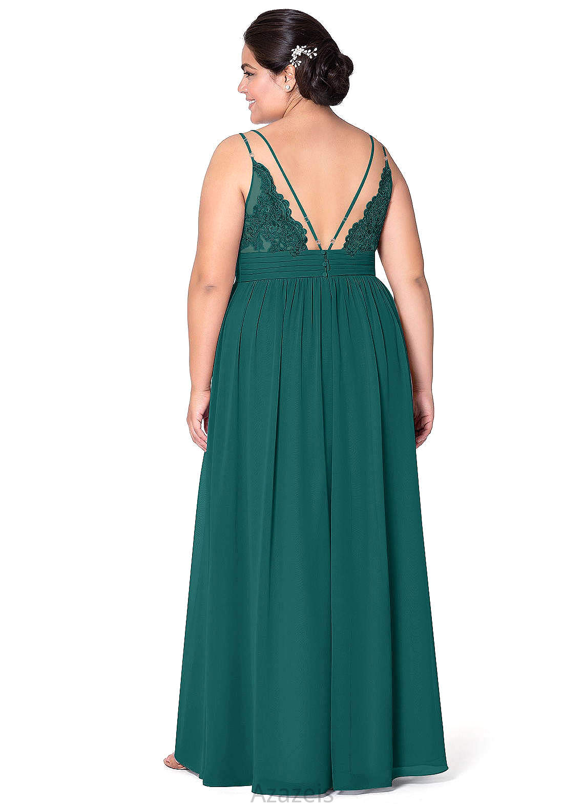 Lydia Floor Length Sleeveless A-Line/Princess Natural Waist V-Neck Bridesmaid Dresses