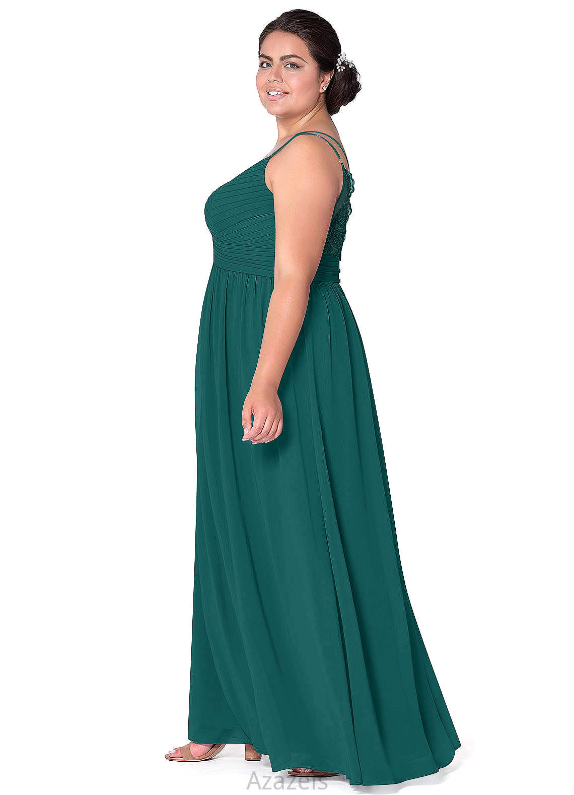 Lydia Floor Length Sleeveless A-Line/Princess Natural Waist V-Neck Bridesmaid Dresses