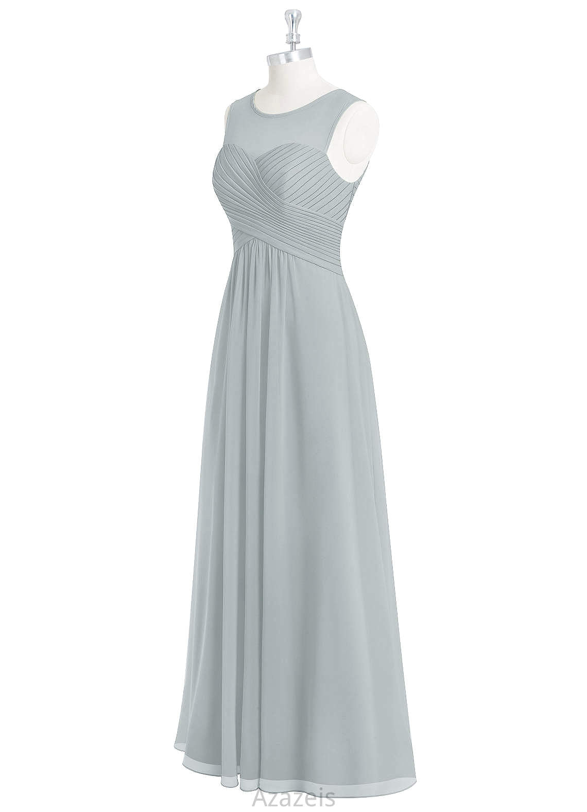 Alisa A-Line/Princess Sleeveless Natural Waist Tea Length Scoop Bridesmaid Dresses