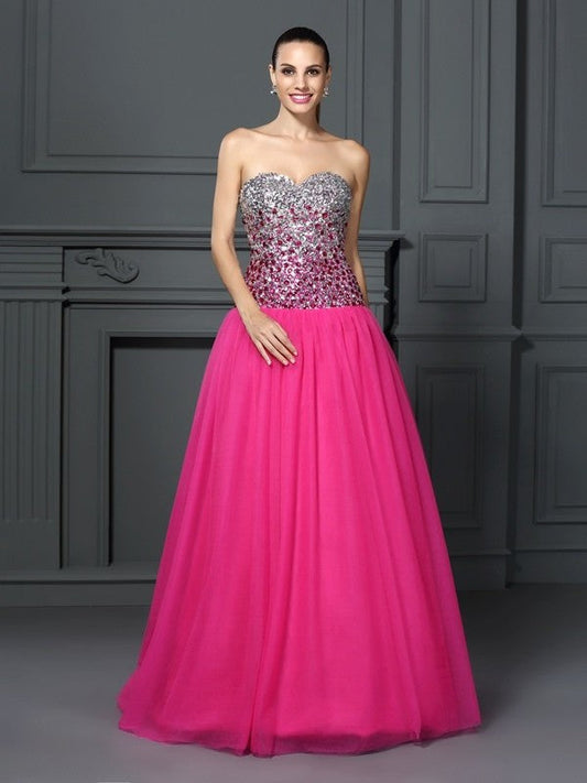 Ball Gown Sweetheart Sleeveless Long Organza Quinceanera Dresses DFP0004117